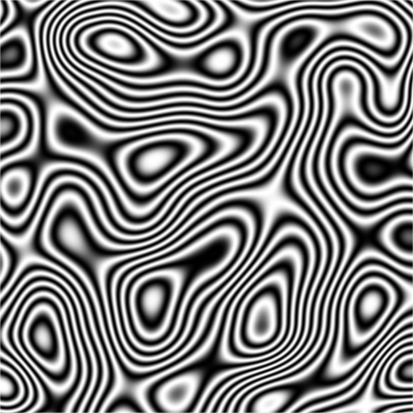 Image of a Perlin Noise Field in Black and Whit